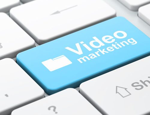 keyword with a blue button saying video marketing