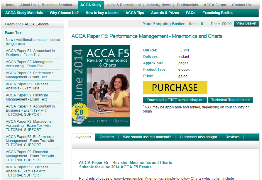 example of key product page on ecommerce site