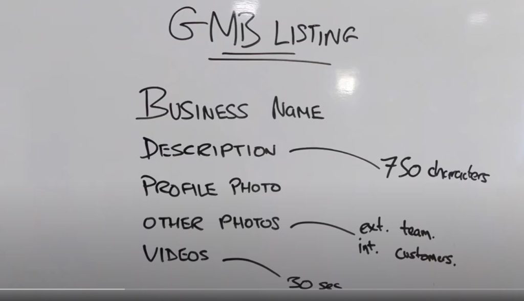 Google My Business listing