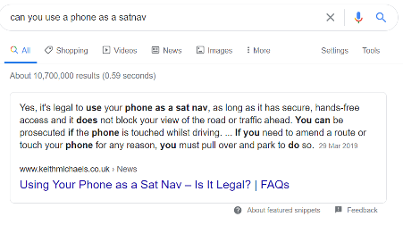 paragraph featured snippets