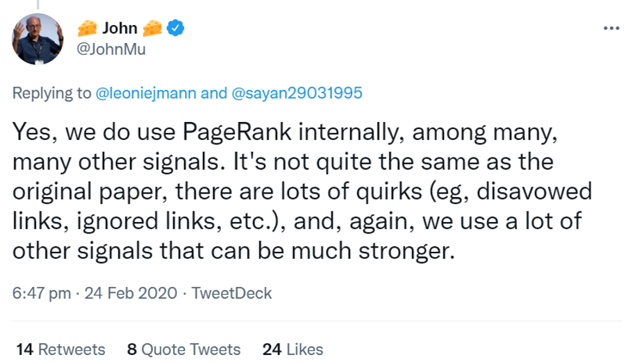 John Muller - Page rank